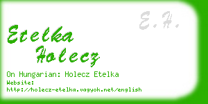 etelka holecz business card
